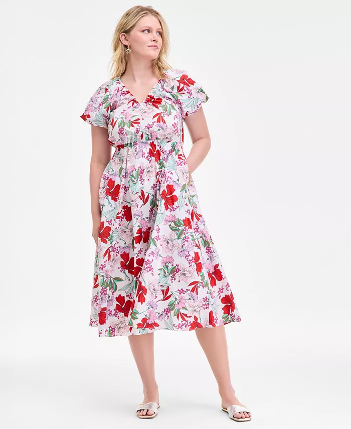 Женское миди-платье с пышными рукавами On 34th, мультиколор
Женское миди-платье с пышными рукавами On 34th, мультиколор