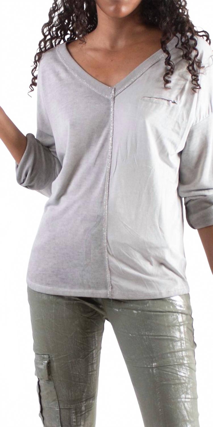 Двухцветный трикотажный топ Piamo с V-образным вырезом серого цвета Gigi Moda, серый
Двухцветный трикотажный топ Piamo с V-образным вырезом серого цвета Gigi Moda, серый