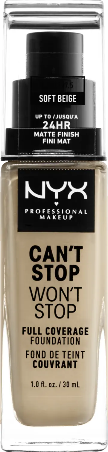 Тональный крем NYX Professional MakeUp Can't Stop Won't Stop Foundation 7.5 Soft Beige
Тональный крем NYX Professional MakeUp Can't Stop Won't Stop Foundation 7.5 Soft Beige