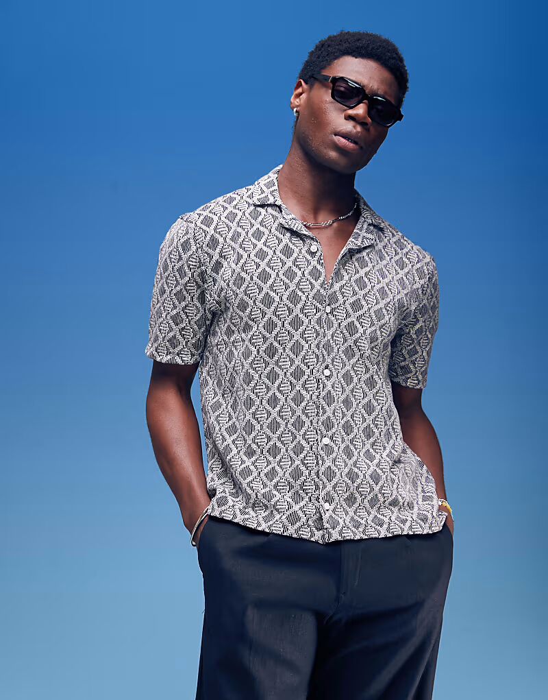 Рубашка Hollister с короткими рукавами, связанная крючком, контрастного цвета, в черном миксе
Рубашка Hollister с короткими рукавами, связанная крючком, контрастного цвета, в черном миксе