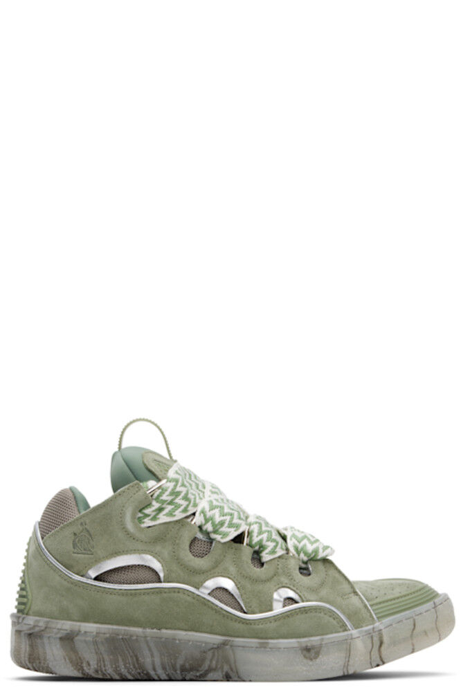 Кроссовки цвета хаки из кожи с мраморной подошвой Lanvin
Кроссовки цвета хаки из кожи с мраморной подошвой Lanvin