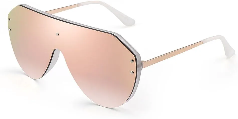 Солнцезащитные очки-щитки для женщин и мужчин, большие зеркальные солнцезащитные очки для женщин и мужчин, защита от ультрафиолета UV400 LXLHWN, Transparent Pink
Солнцезащитные очки-щитки для женщин и мужчин, большие зеркальные солнцезащитные очки для женщин и мужчин, защита от ультрафиолета UV400 LXLHWN, Transparent Pink