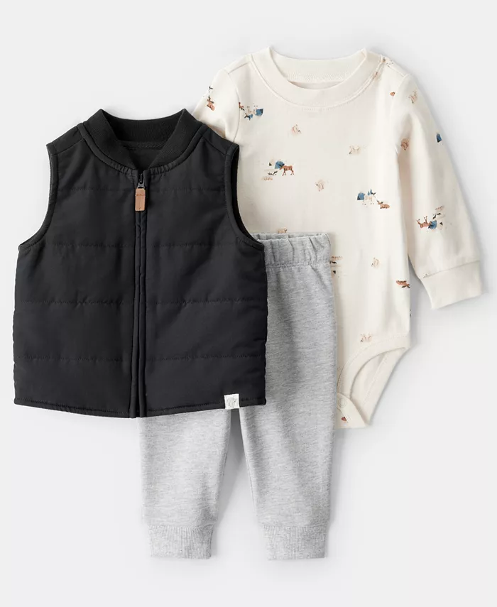 Комплект для мальчиков из 3 предметов: безрукавка, боди и штанишки Carter'S, мультиколор
Комплект для мальчиков из 3 предметов: безрукавка, боди и штанишки Carter'S, мультиколор