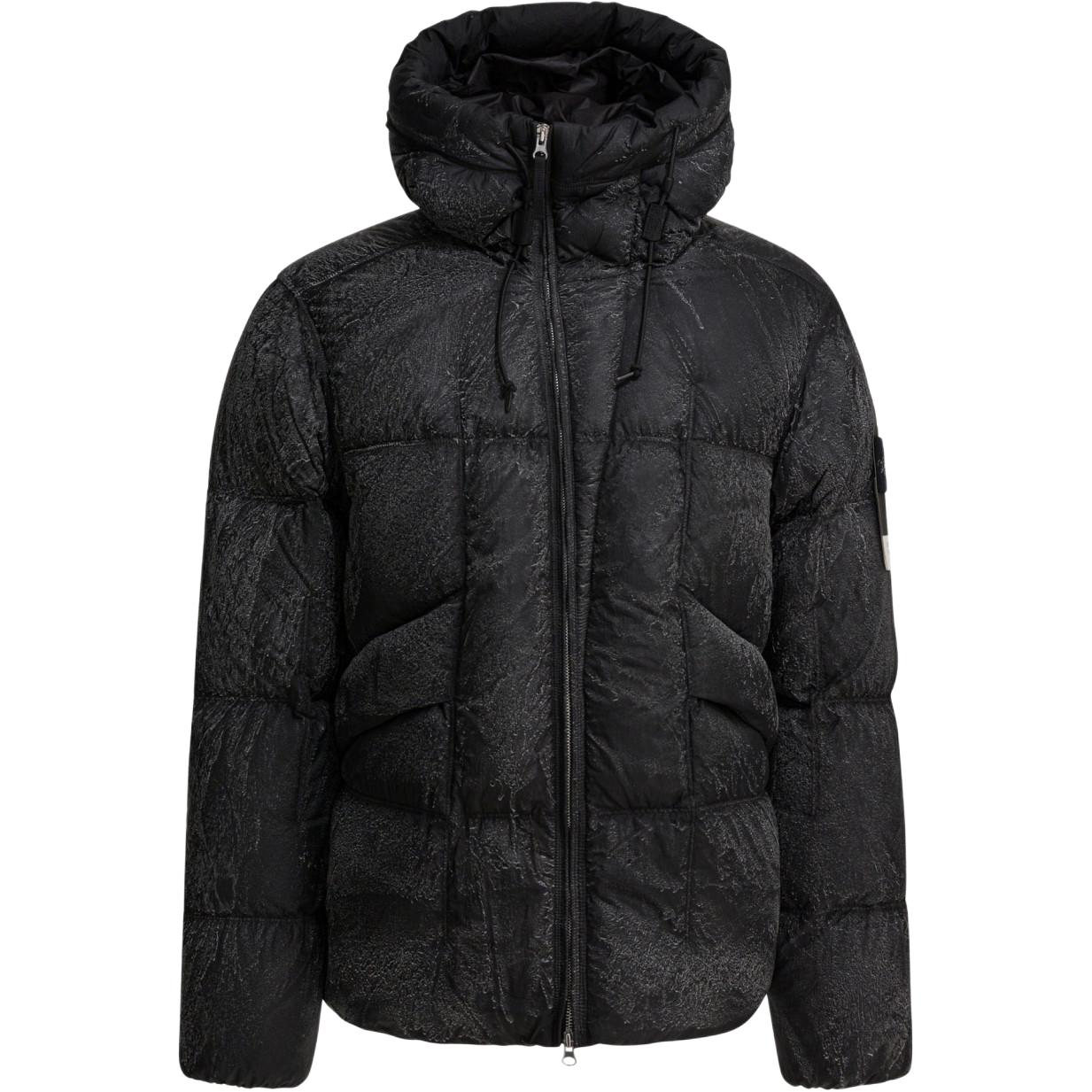 Stone Island Мужская пуховая куртка с капюшоном, черная, средней высоты
Stone Island Мужская пуховая куртка с капюшоном, черная, средней высоты