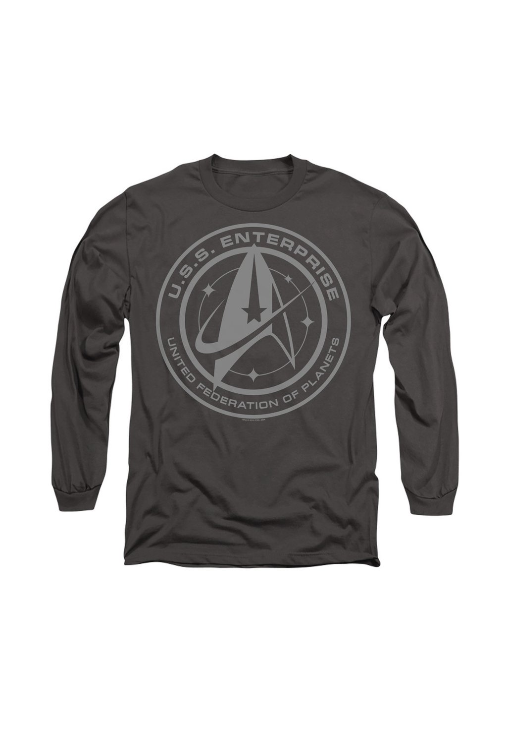 Топ с длинными рукавами STAR TREK DISCOVERY ENTERPRISE CREST Cotton Soul, антрацит
Топ с длинными рукавами STAR TREK DISCOVERY ENTERPRISE CREST Cotton Soul, антрацит