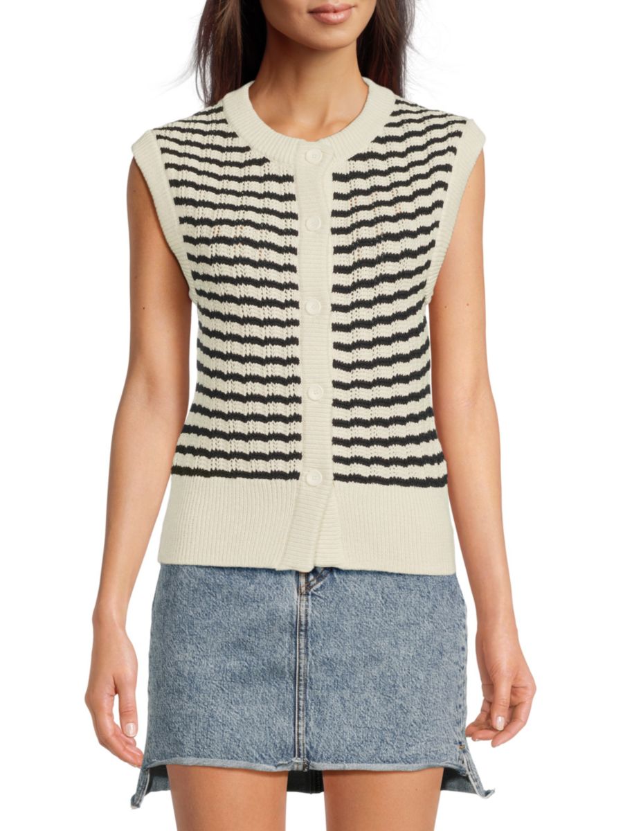 Вязаный жилет в полоску от Margo A.L.C., цвет Parchment Navy, Синий, Вязаный жилет в полоску от Margo A.L.C., цвет Parchment Navy
Вязаный жилет в полоску от Margo A.L.C., цвет Parchment Navy, Синий, Вязаный жилет в полоску от Margo A.L.C., цвет Parchment Navy