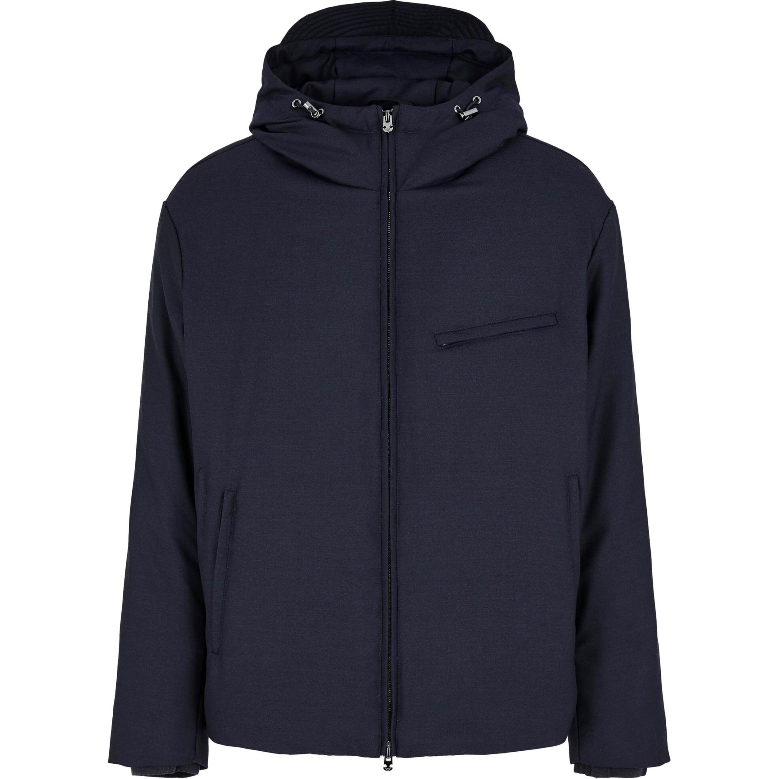 EMPORIO ARMANI Пуховик с капюшоном на молнии из водоотталкивающей смеси с натуральной шерстью, Marine Blue
EMPORIO ARMANI Пуховик с капюшоном на молнии из водоотталкивающей смеси с натуральной шерстью, Marine Blue