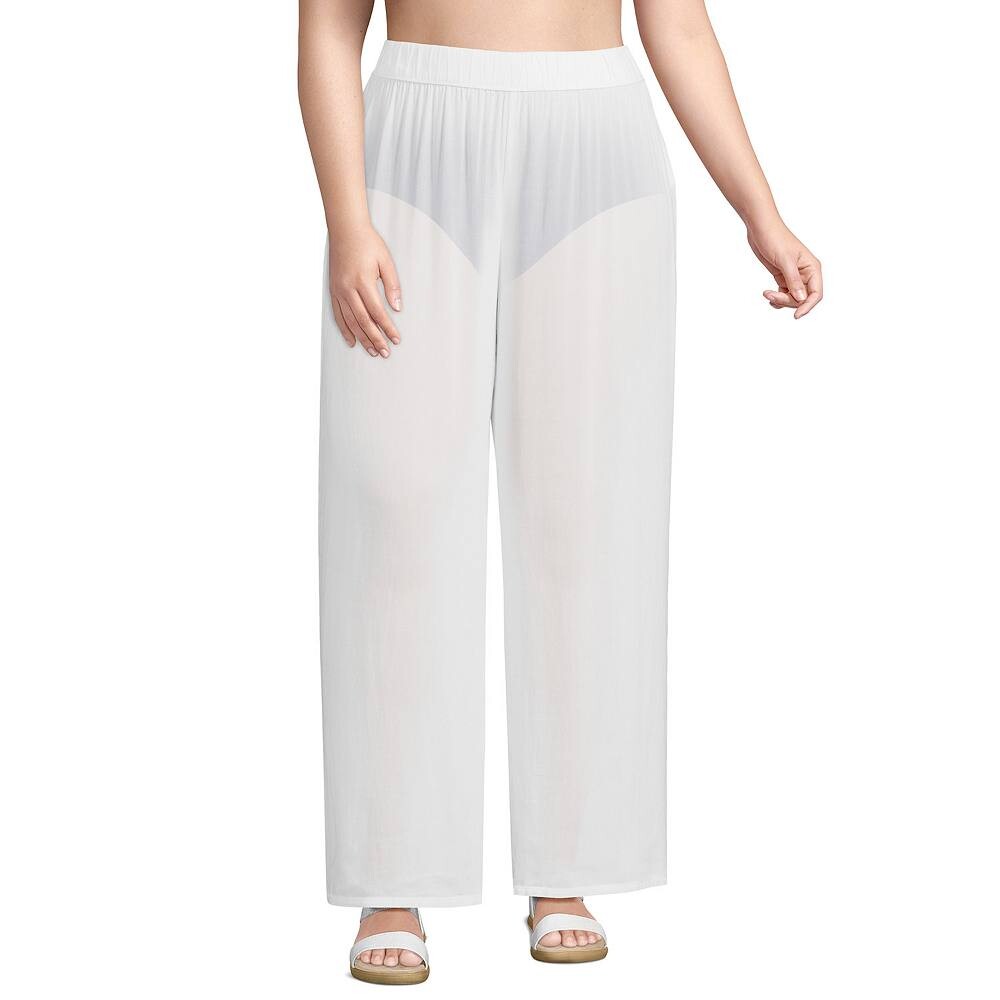 Большие размеры Lands' End Прозрачные широкие брюки для плавания, белый
Большие размеры Lands' End Прозрачные широкие брюки для плавания, белый