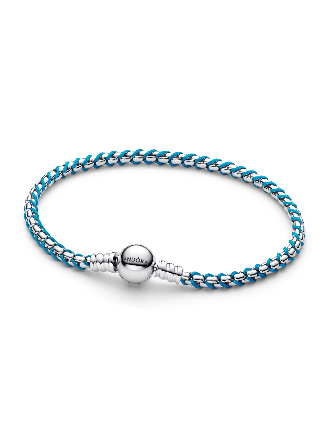 Браслет-цепочка Змейка из синего шнура Pandora, серебро 925 пробы
Браслет-цепочка Змейка из синего шнура Pandora, серебро 925 пробы