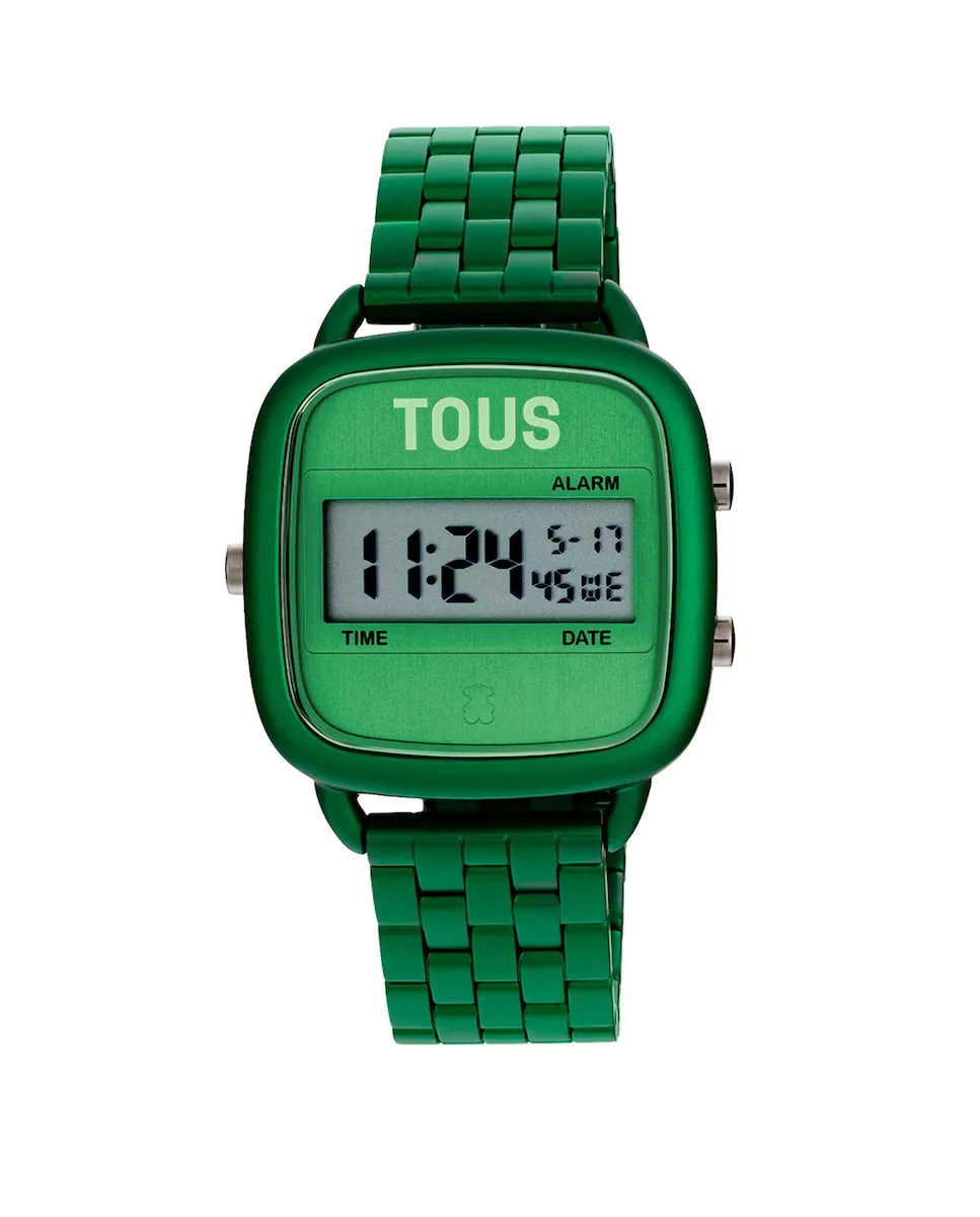 Женские цифровые часы D-Logo с зеленым стальным браслетом Tous, синий
Женские цифровые часы D-Logo с зеленым стальным браслетом Tous, синий