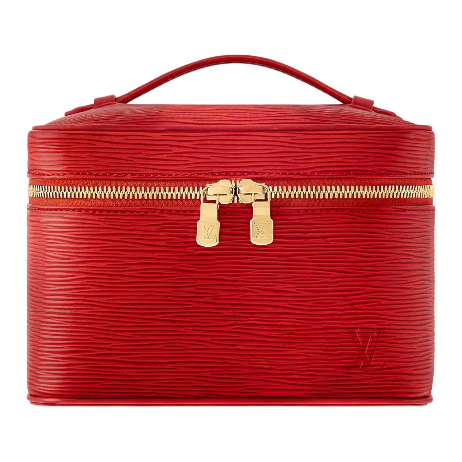 LOUIS VUITTON Миниатюрная косметичка из натуральной кожи Эпи красного цвета Louis 
LOUIS VUITTON Миниатюрная косметичка из натуральной кожи Эпи красного цвета Louis