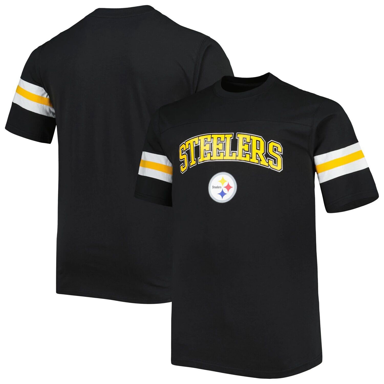 Мужская черная футболка с полосками на рукавах Pittsburgh Steelers, Черный, Мужская черная футболка с полосками на рукавах Pittsburgh Steelers
Мужская черная футболка с полосками на рукавах Pittsburgh Steelers, Черный, Мужская черная футболка с полосками на рукавах Pittsburgh Steelers