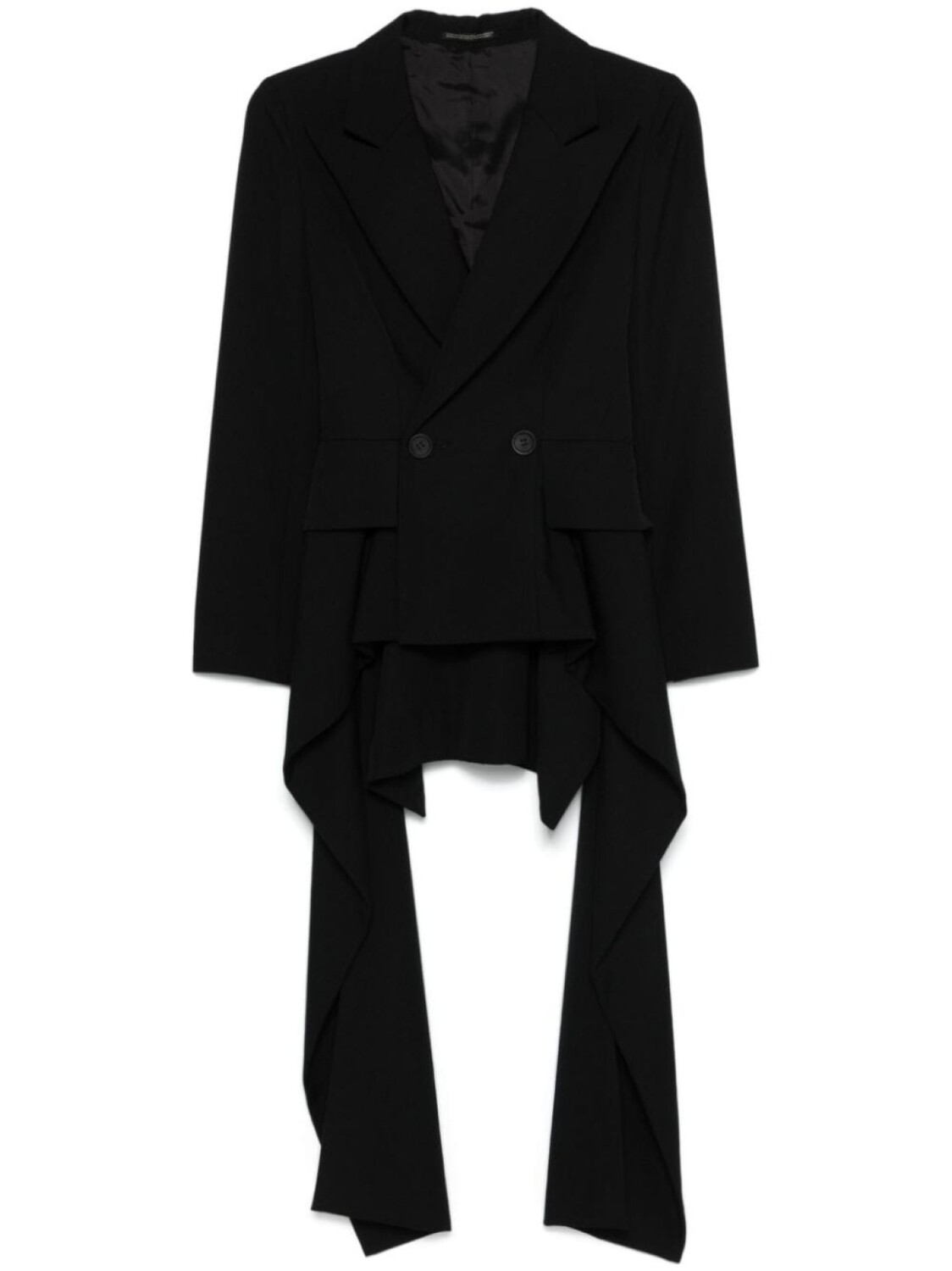 Yohji Yamamoto драпированный блейзер, черный 
Yohji Yamamoto драпированный блейзер, черный