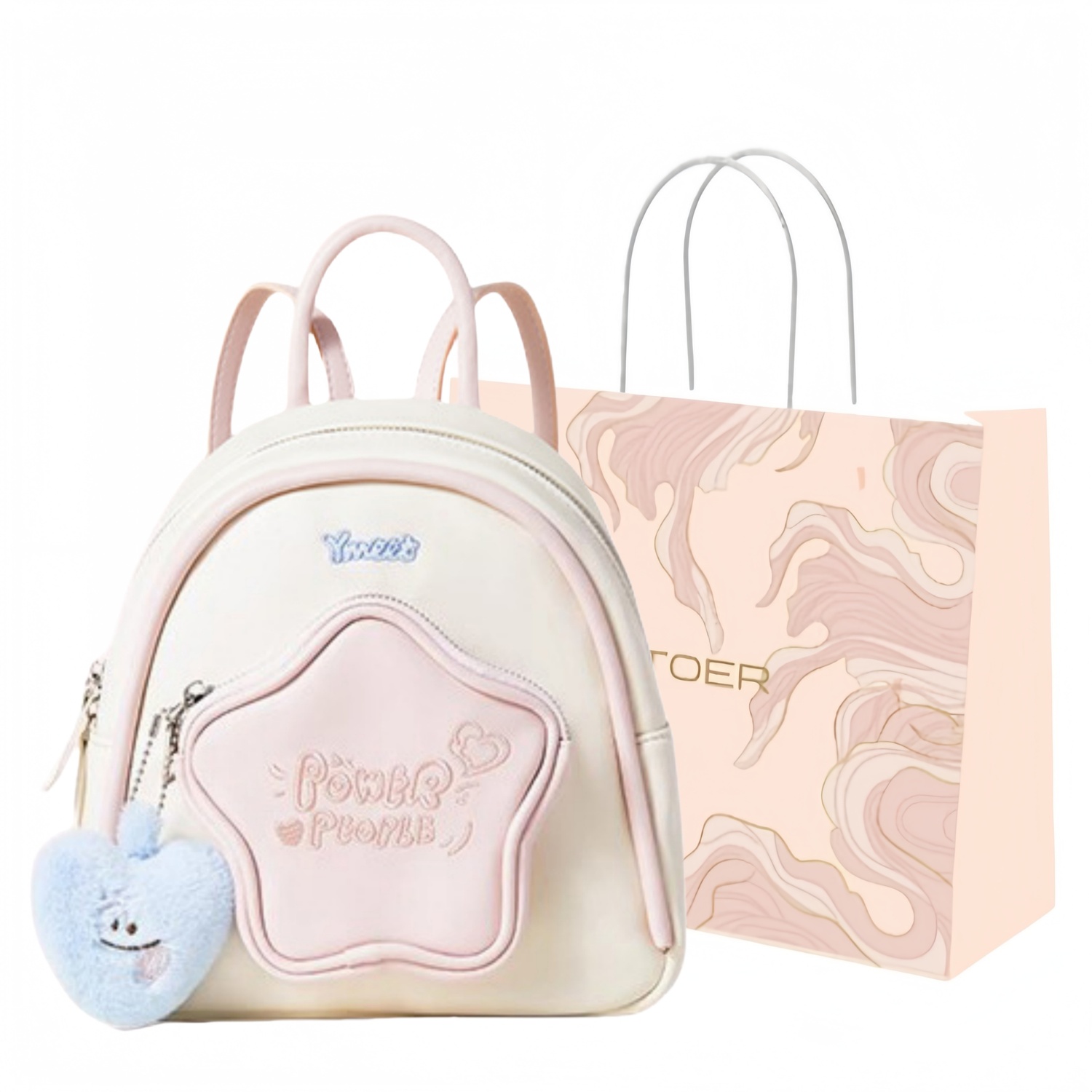 GATOER Женский белый рюкзак, White
GATOER Женский белый рюкзак, White