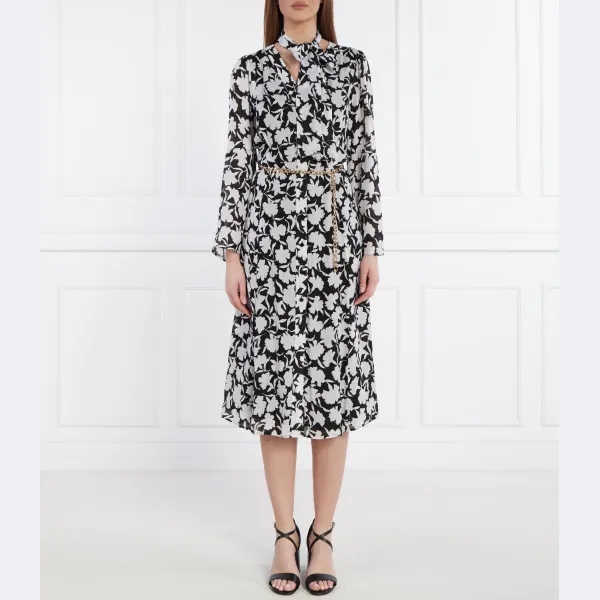 Платье с поясом и добавлением шелка Michael Kors, белый
Платье с поясом и добавлением шелка Michael Kors, белый