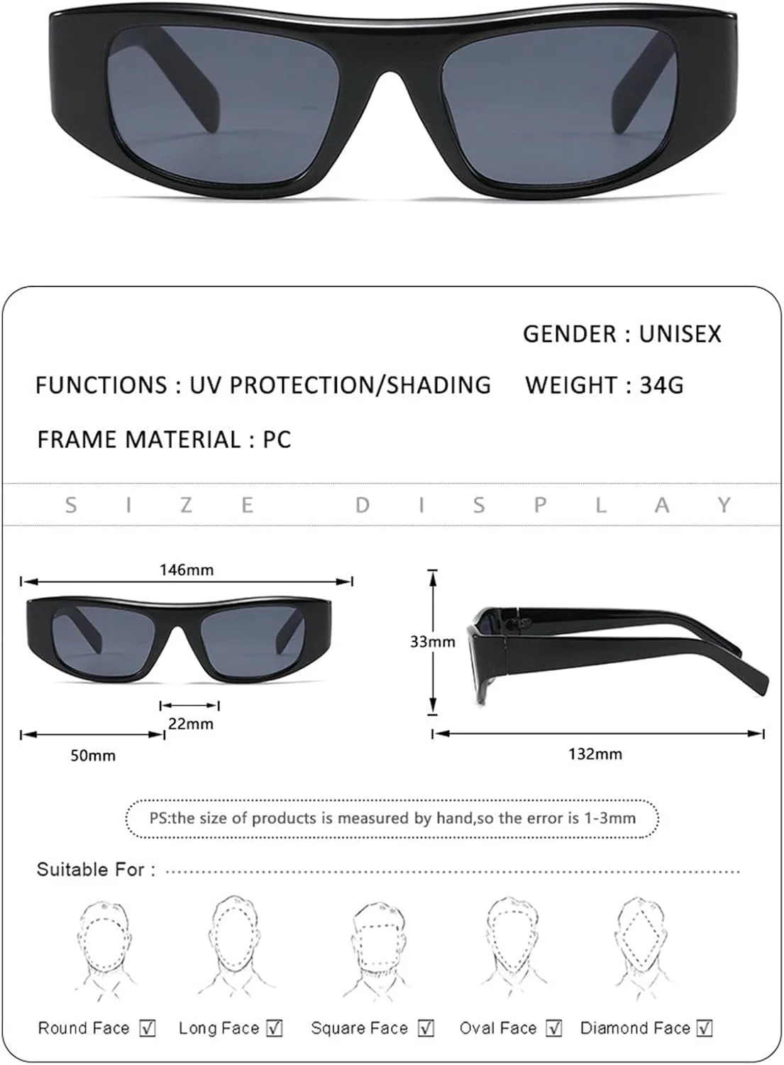 Солнцезащитные очки Willochra в стиле ретро, прямоугольные, для женщин и мужчин, модные в 90-х, массивные квадратные, ретро, защита от УФ-излучения UV400, C4
Солнцезащитные очки Willochra в стиле ретро, прямоугольные, для женщин и мужчин, модные в 90-х, массивные квадратные, ретро, защита от УФ-излучения UV400, C4