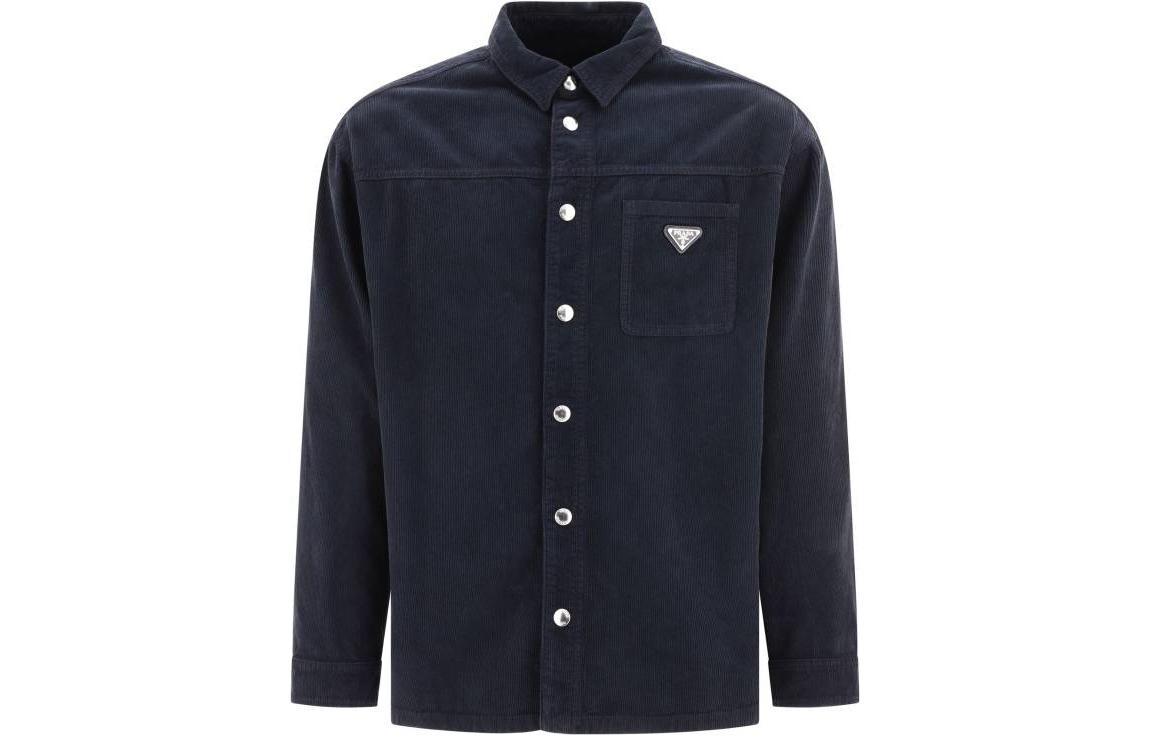 Рубашка мужская Prada с логотипом на кармане, черный
Рубашка мужская Prada с логотипом на кармане, черный