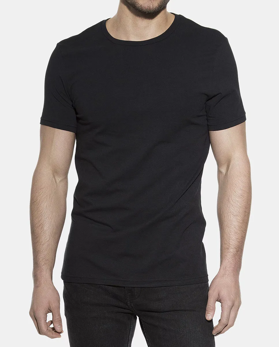 Набор из двух мужских футболок с коротким рукавом Black Bread & Boxers, чёрный 
Набор из двух мужских футболок с коротким рукавом Black Bread & Boxers, чёрный