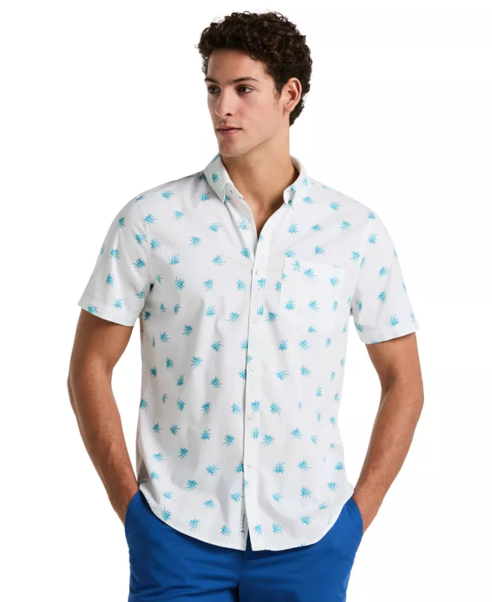 Мужская облегающая рубашка с коротким рукавом и принтом агавы по всей поверхности, с эффектом стрейч Original Penguin, белый
Мужская облегающая рубашка с коротким рукавом и принтом агавы по всей поверхности, с эффектом стрейч Original Penguin, белый