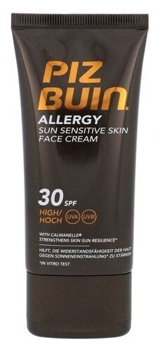 Крем для лица Allergy Sun Sensitive Skin SPF30+ препарат для загара 50мл PIZ BUIN
Крем для лица Allergy Sun Sensitive Skin SPF30+ препарат для загара 50мл PIZ BUIN