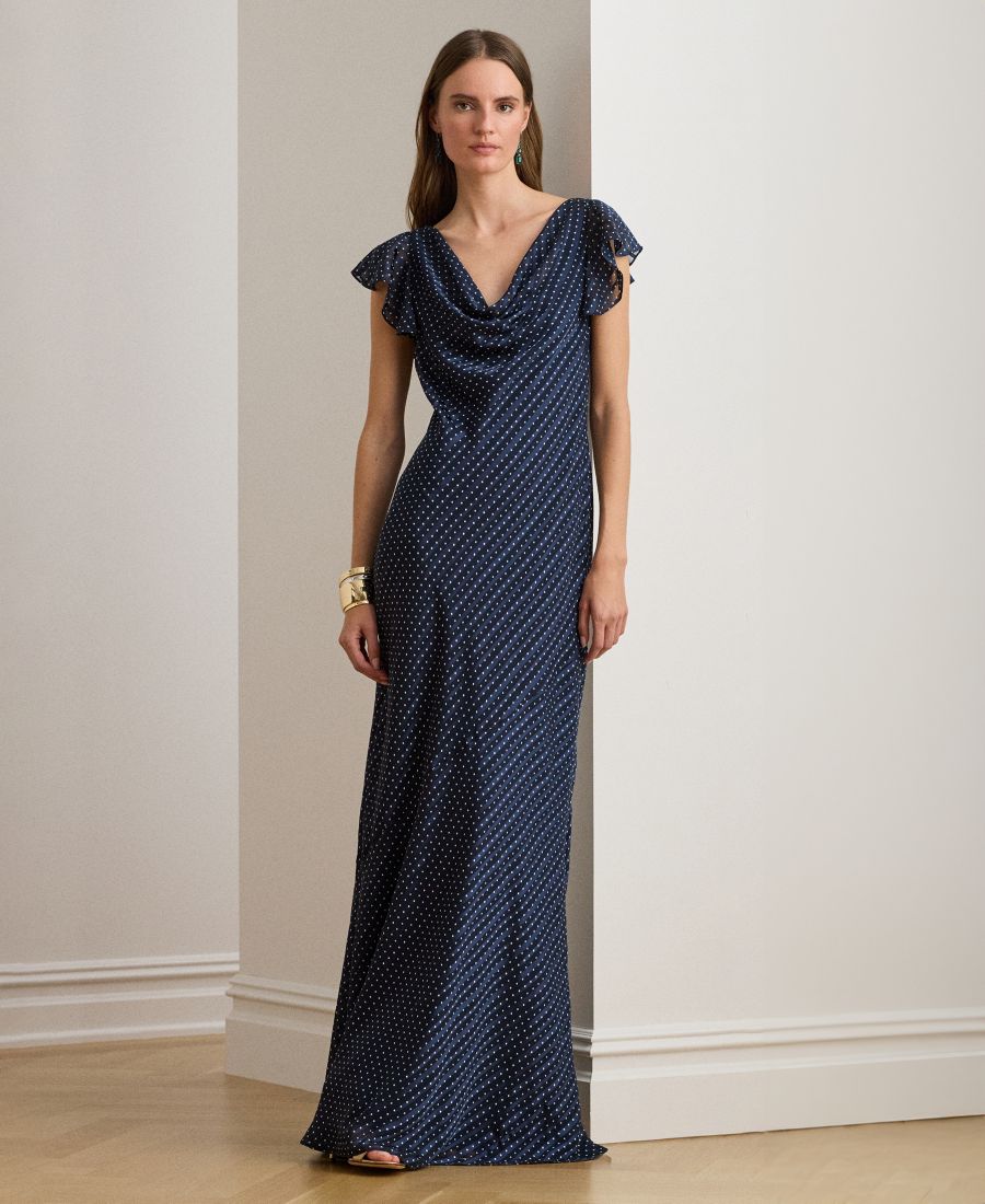 Женское атласное платье в горошек с воротником-хомутом Lauren Ralph Lauren, Navy/White
Женское атласное платье в горошек с воротником-хомутом Lauren Ralph Lauren, Navy/White