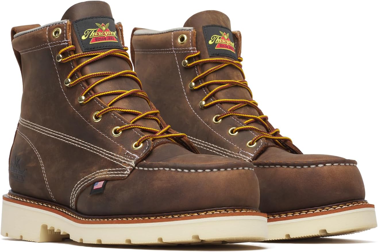 Рабочие ботинки Thorogood American Heritage 6" с безопасным носком для мужчин, из прочной кожи, с противоскользящей подошвой, оценены по стандарту ASTM
Рабочие ботинки Thorogood American Heritage 6" с безопасным носком для мужчин, из прочной кожи, с противоскользящей подошвой, оценены по стандарту ASTM