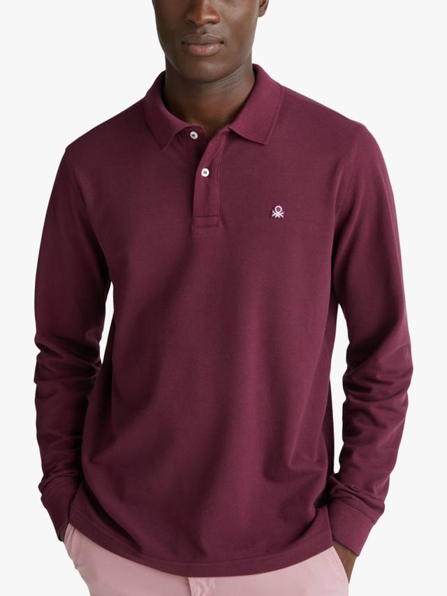 Хлопковая поло с длинным рукавом Regular Fit Benetton, Red
Хлопковая поло с длинным рукавом Regular Fit Benetton, Red