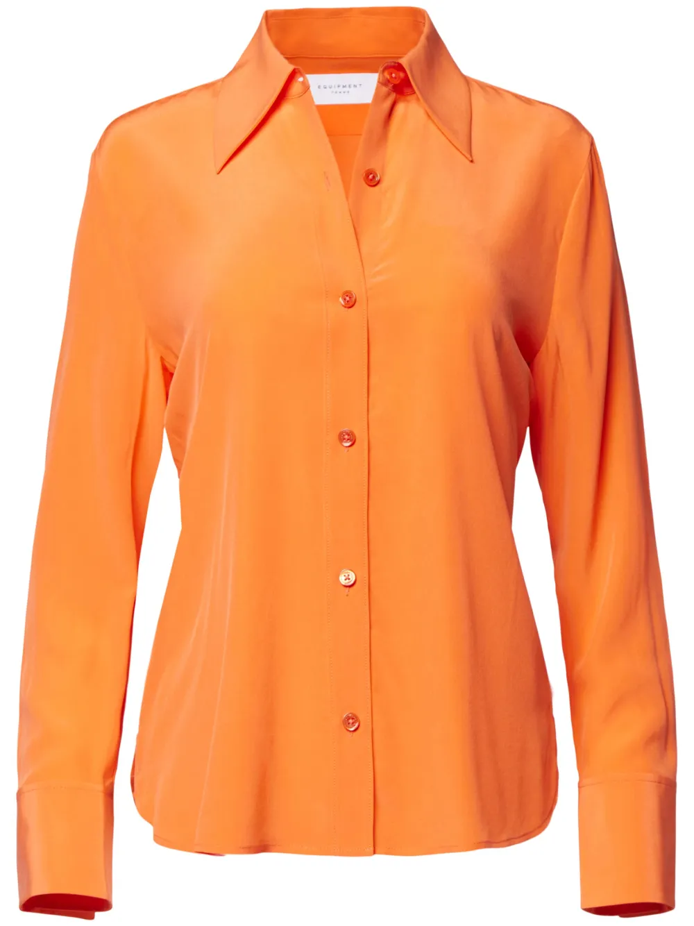 Шелковая рубашка Leona на пуговицах EQUIPMENT, оранжевый 
Шелковая рубашка Leona на пуговицах EQUIPMENT, оранжевый