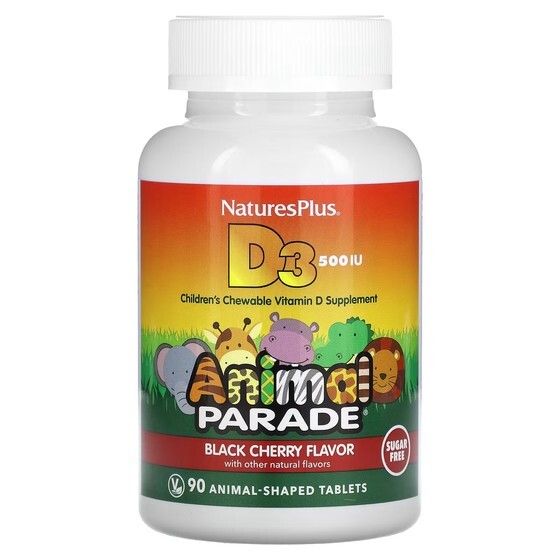 Витамин D3 NaturesPlus Animal Parade без сахара черная вишня 500 МЕ, 90 таблеток в форме животных
Витамин D3 NaturesPlus Animal Parade без сахара черная вишня 500 МЕ, 90 таблеток в форме животных