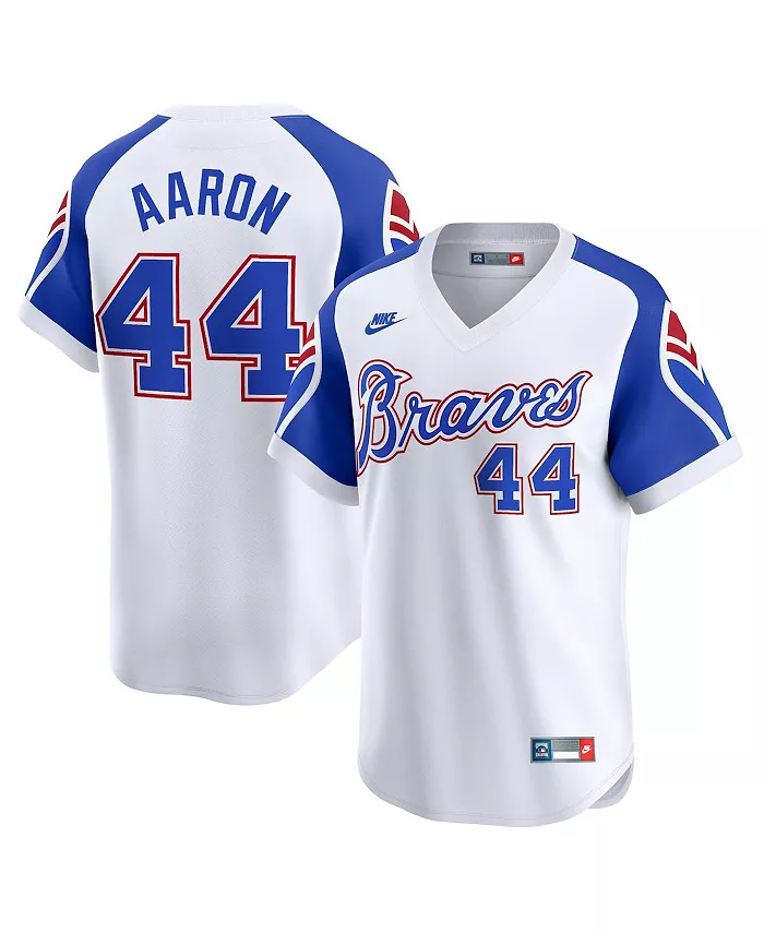 Мужская ретро-джерси Hank Aaron White Atlanta Braves Throwback Cooperstown Limited Nike
Мужская ретро-джерси Hank Aaron White Atlanta Braves Throwback Cooperstown Limited Nike