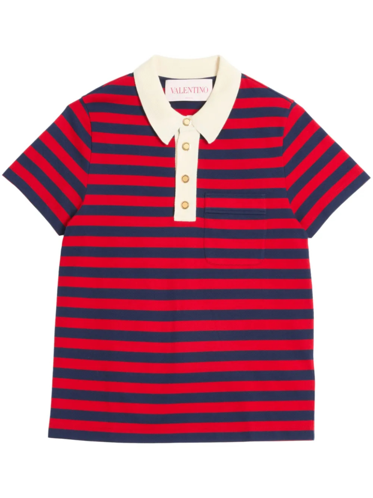 Valentino Garavani рубашка поло в полоску, красный 
Valentino Garavani рубашка поло в полоску, красный