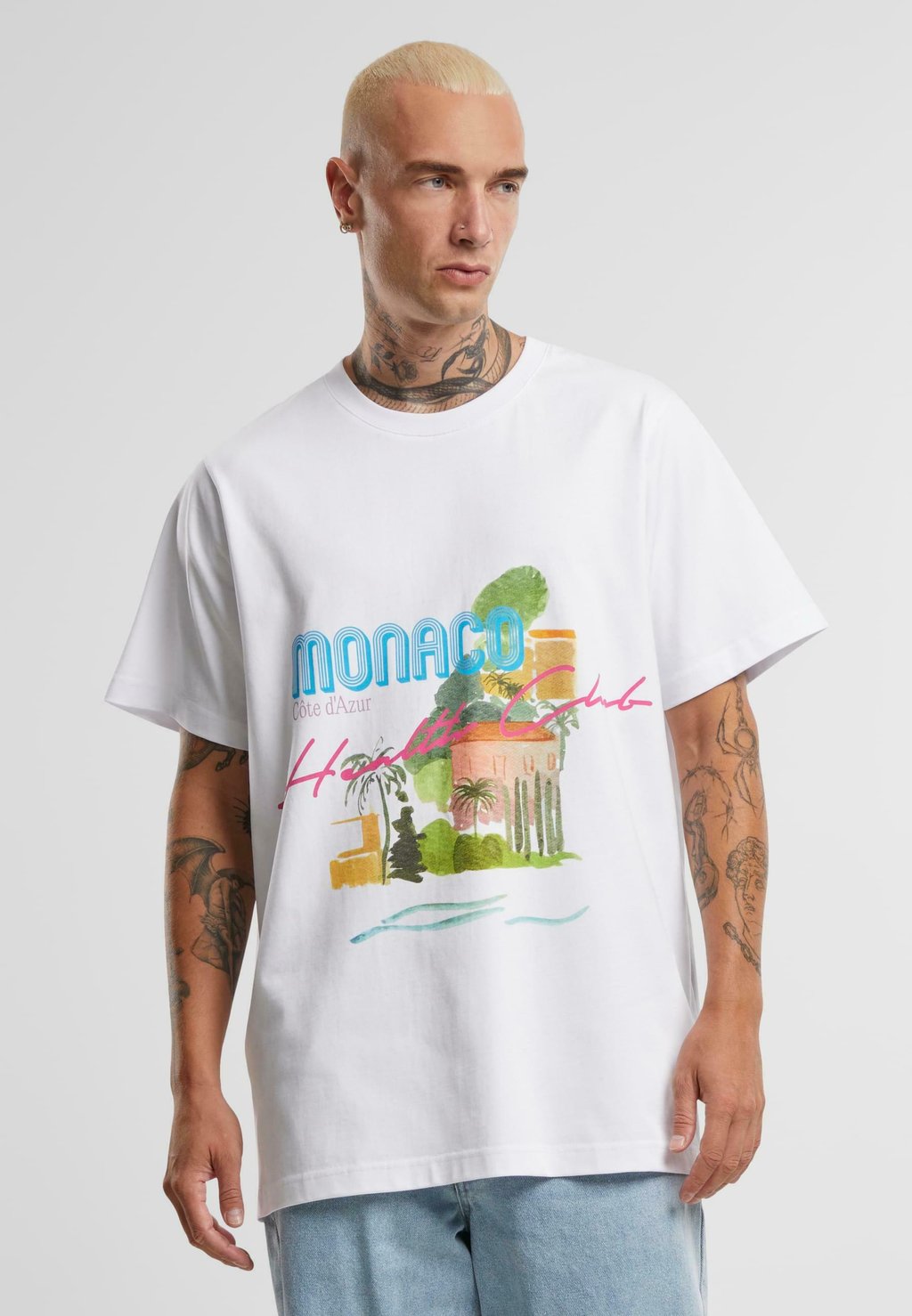 Футболка с принтом PICA PICA, белый 
Футболка с принтом PICA PICA, белый