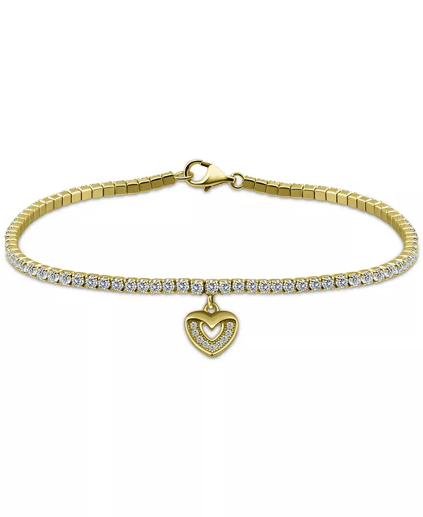 Теннисный браслет в форме сердца с подвеской из кубического циркония из стерлингового серебра с 18-каратным золотом, созданный для Macy's Giani Bernini, gold
Теннисный браслет в форме сердца с подвеской из кубического циркония из стерлингового серебра с 18-каратным золотом, созданный для Macy's Giani Bernini, gold