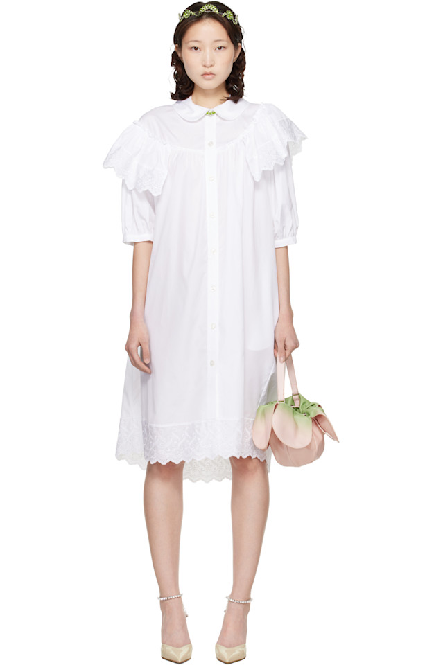 Simone Rocha Платье-Миди с пышными рукавами и оборками
Simone Rocha Платье-Миди с пышными рукавами и оборками