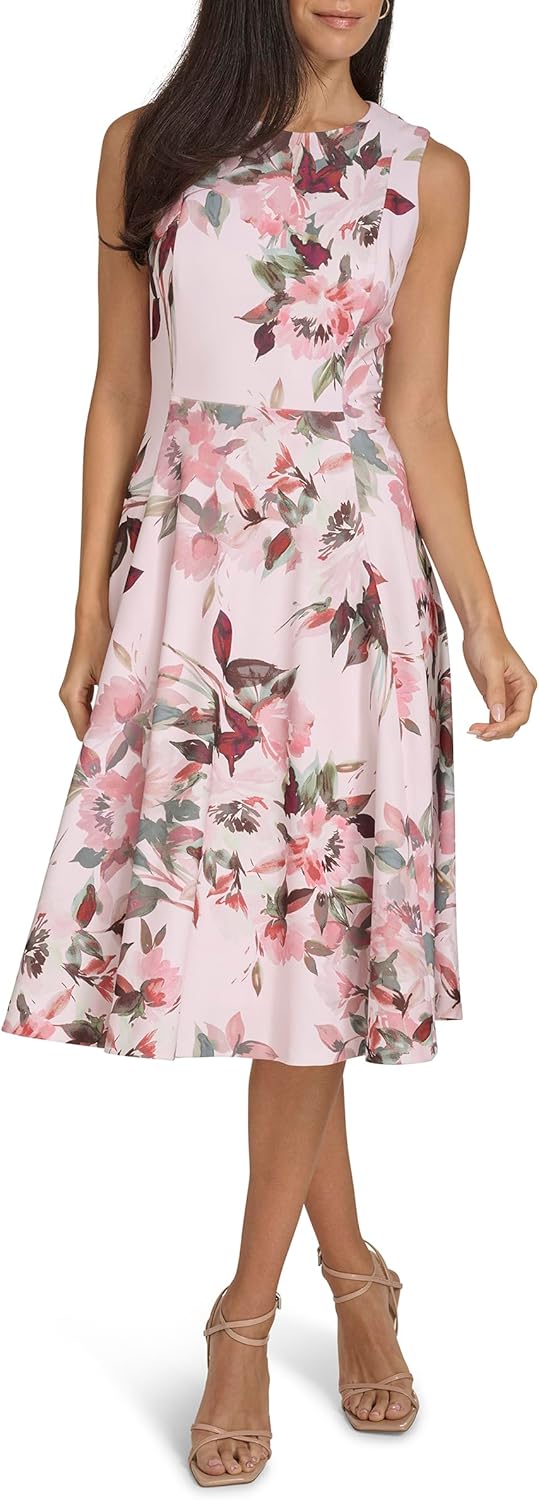 Женское базовое платье миди из крепа-скуба без рукавов Calvin Klein, Blush Multi
Женское базовое платье миди из крепа-скуба без рукавов Calvin Klein, Blush Multi