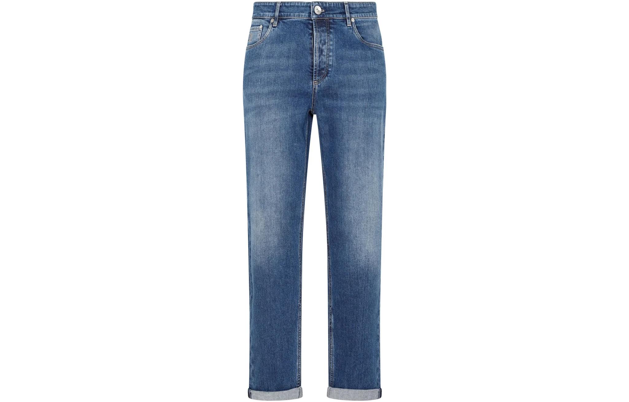 Брюки джинсы прямые средней посадки Brunello Cucinelli, синие
Брюки джинсы прямые средней посадки Brunello Cucinelli, синие