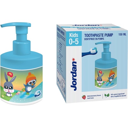 Детская зубная паста с дозатором 150 мл, клубника Jordan
Детская зубная паста с дозатором 150 мл, клубника Jordan