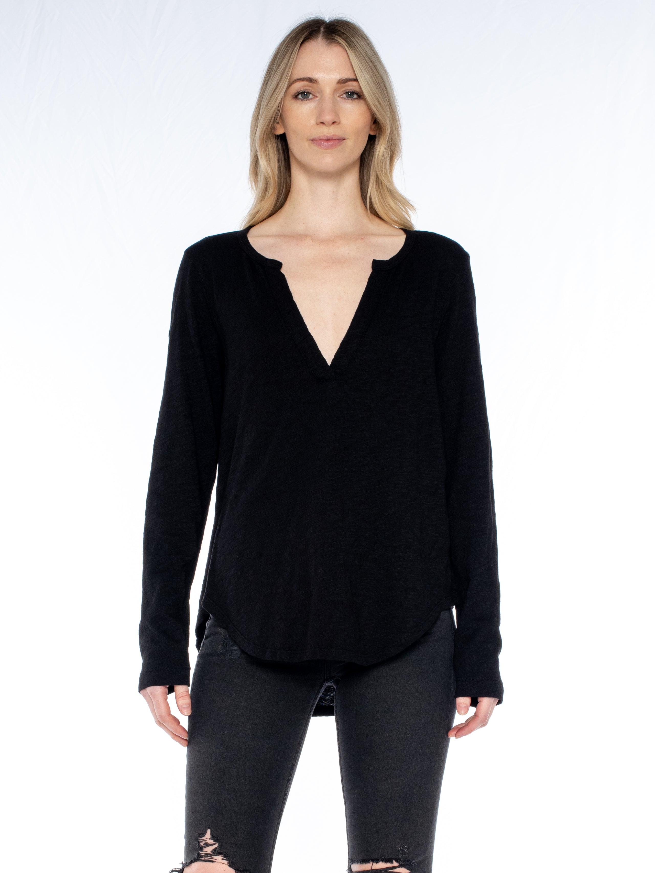 Рубашка с разрезом на горловине L/S Wilt, черный
Рубашка с разрезом на горловине L/S Wilt, черный