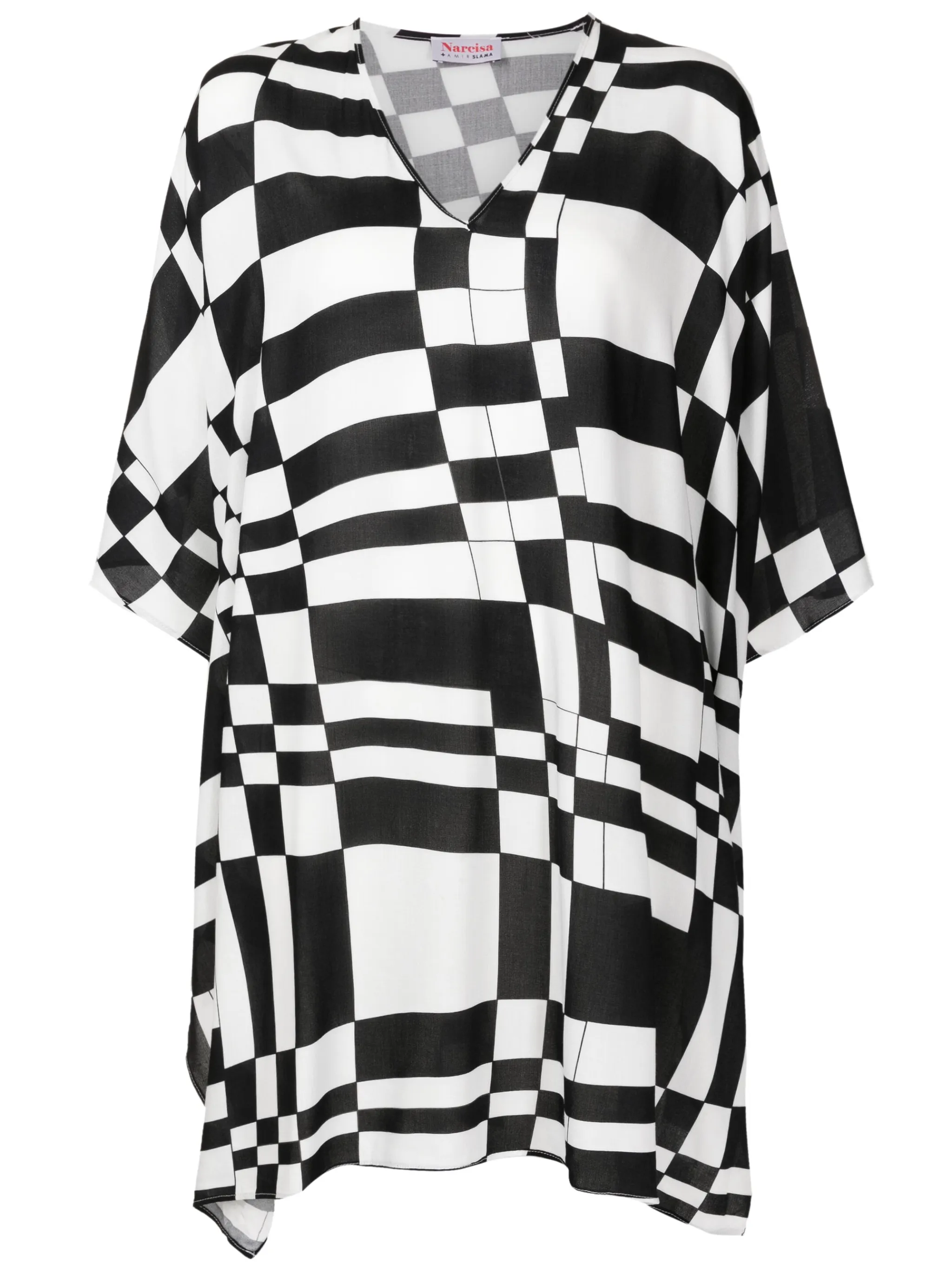 Блузка с геометричным принтом и широкими рукавами Amir Slama, черный
Блузка с геометричным принтом и широкими рукавами Amir Slama, черный