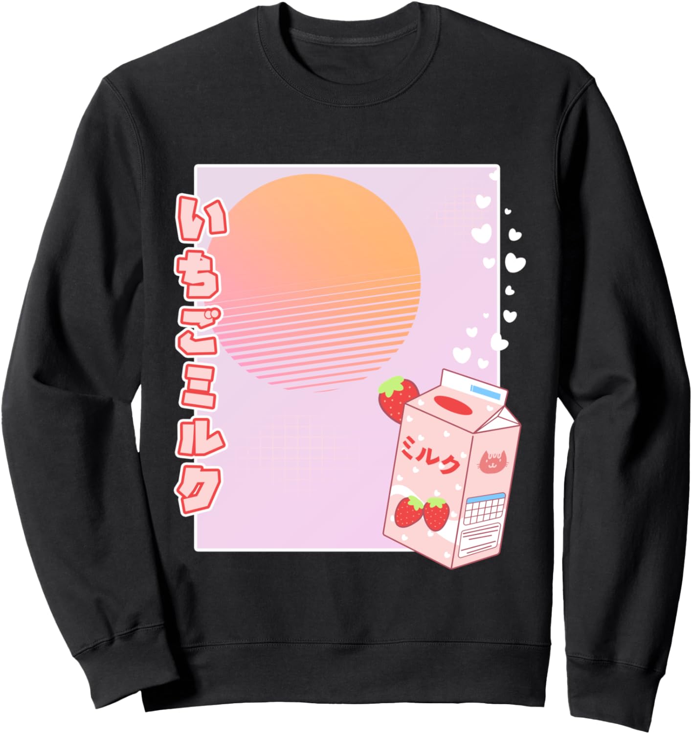 Клубничное молоко Ичиго Мируку Каваи Японский дизайн Толстовка Japanese Strawberry Milk, черный
Клубничное молоко Ичиго Мируку Каваи Японский дизайн Толстовка Japanese Strawberry Milk, черный