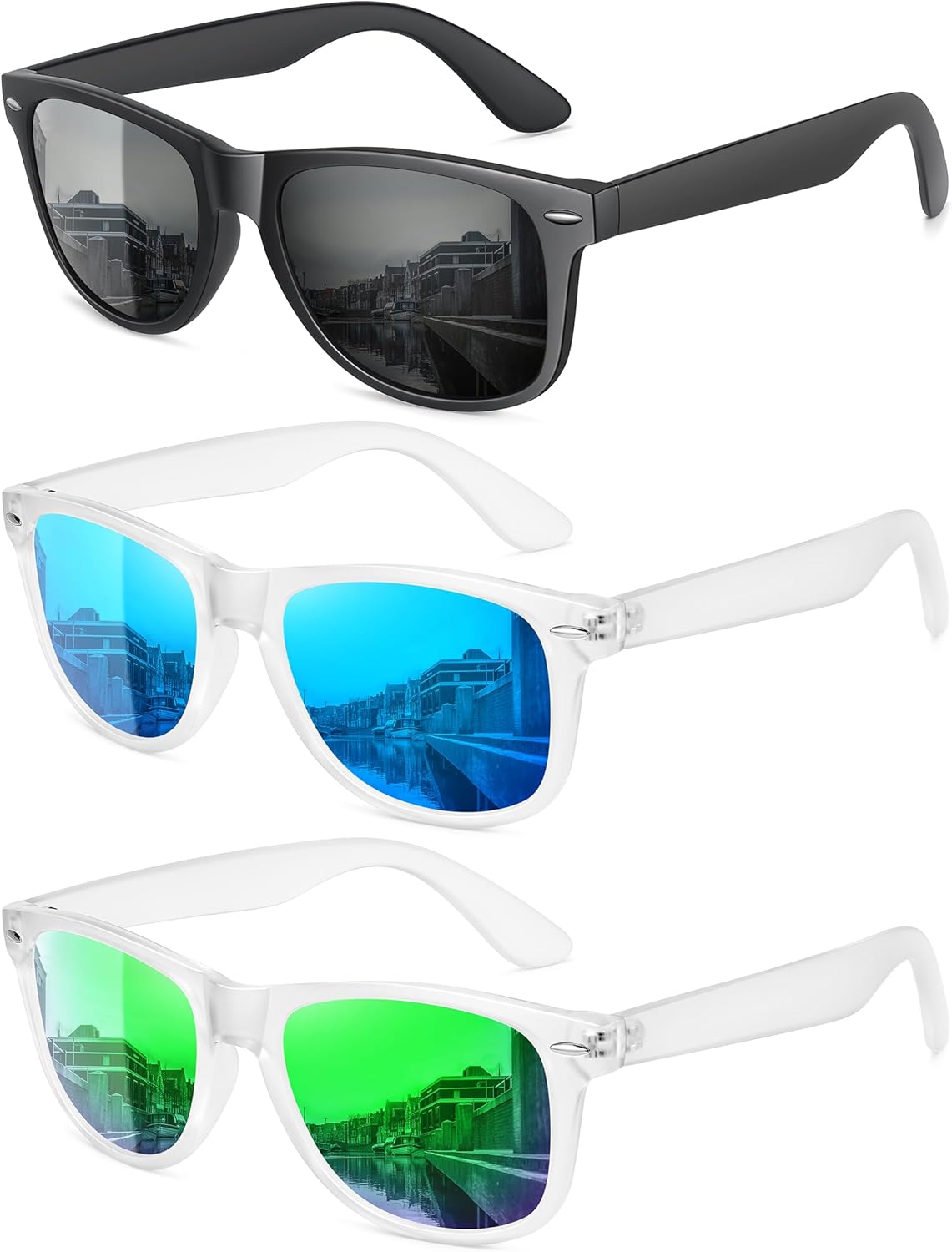 Поляризованные солнцезащитные очки MEETSUN для женщин и мужчин, классические ретро-стиль, модные очки для вождения, защита UV400 (3 шт.), 3 Pack Matte Clear Frame/Black + Blue + Green
Поляризованные солнцезащитные очки MEETSUN для женщин и мужчин, классические ретро-стиль, модные очки для вождения, защита UV400 (3 шт.), 3 Pack Matte Clear Frame/Black + Blue + Green