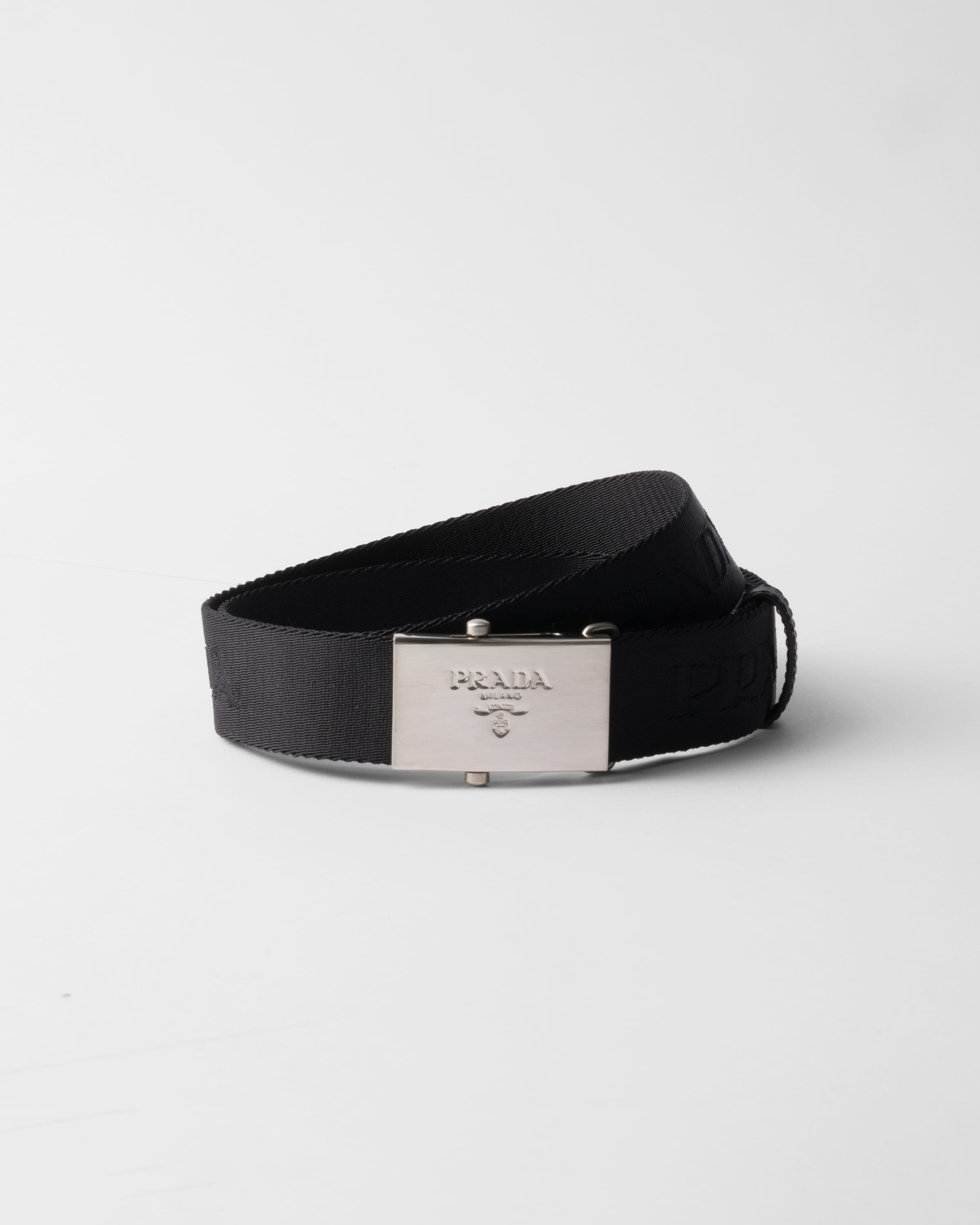 Пояс из хлопковой ленты Prada, черный
Пояс из хлопковой ленты Prada, черный