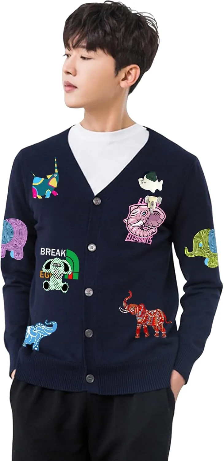 Кардиган с принтом животных V-образным вырезом на пуговицах BreakEgg
Кардиган с принтом животных V-образным вырезом на пуговицах BreakEgg