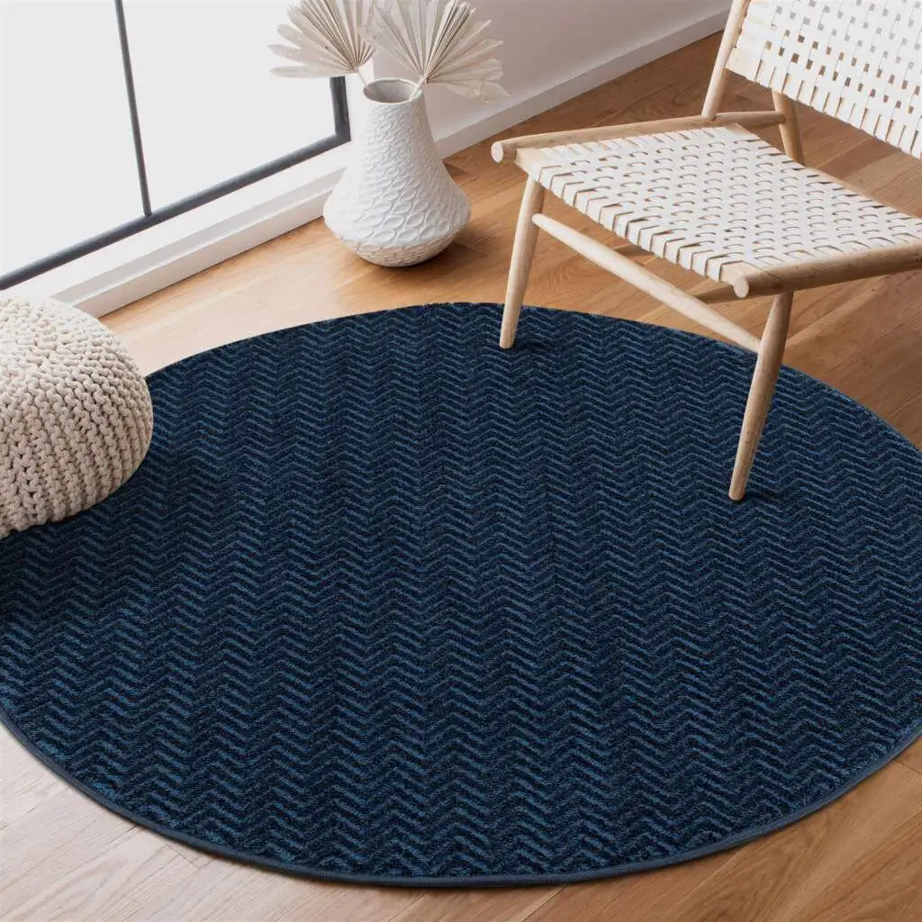 Ковер Carpet City "233-82-FANCY805-R", круглый, короткий ворс, однотонный, 3D-эффект, зигзагообразный вид Ø 160 см, синий
Ковер Carpet City "233-82-FANCY805-R", круглый, короткий ворс, однотонный, 3D-эффект, зигзагообразный вид Ø 160 см, синий
