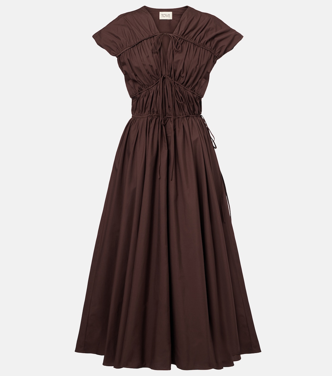 Платье миди из хлопка Ceres Gathered Tove, коричневый
Платье миди из хлопка Ceres Gathered Tove, коричневый