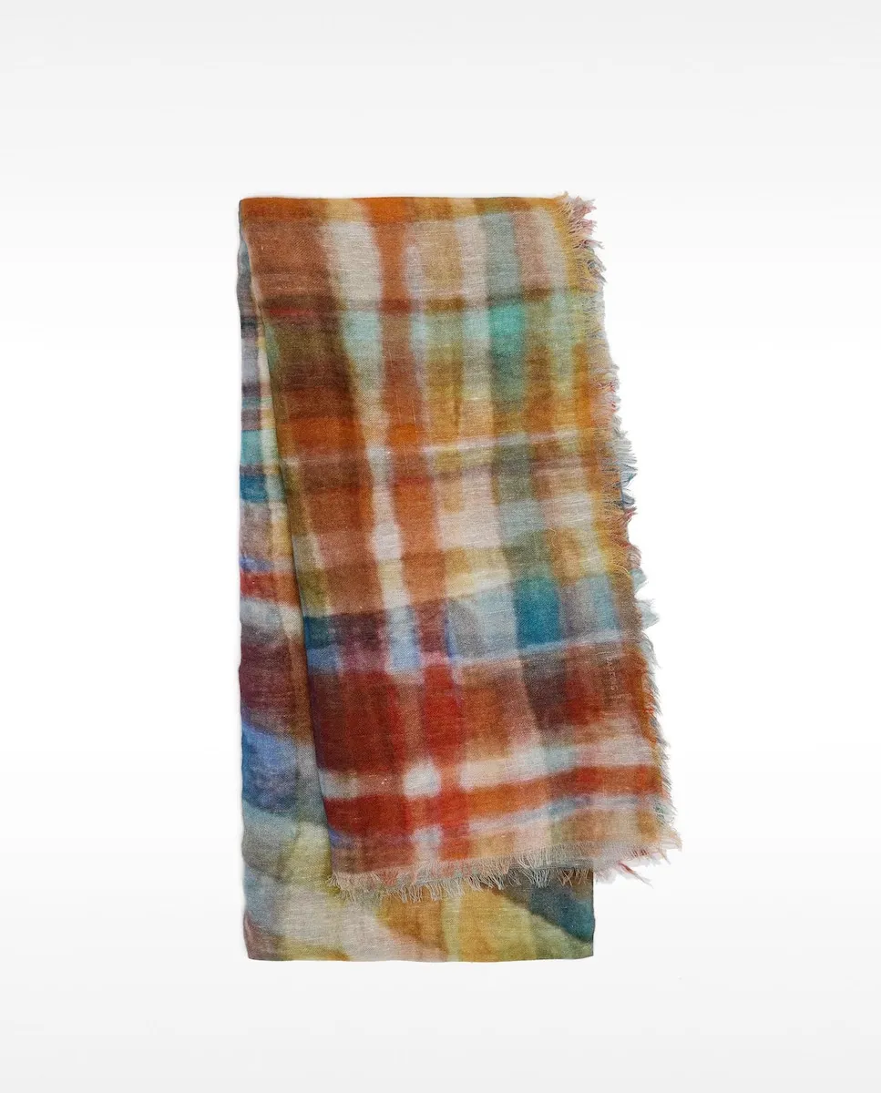 Платок с декоративной строчкой и клетчатым принтом Parfois, оранжевый
Платок с декоративной строчкой и клетчатым принтом Parfois, оранжевый