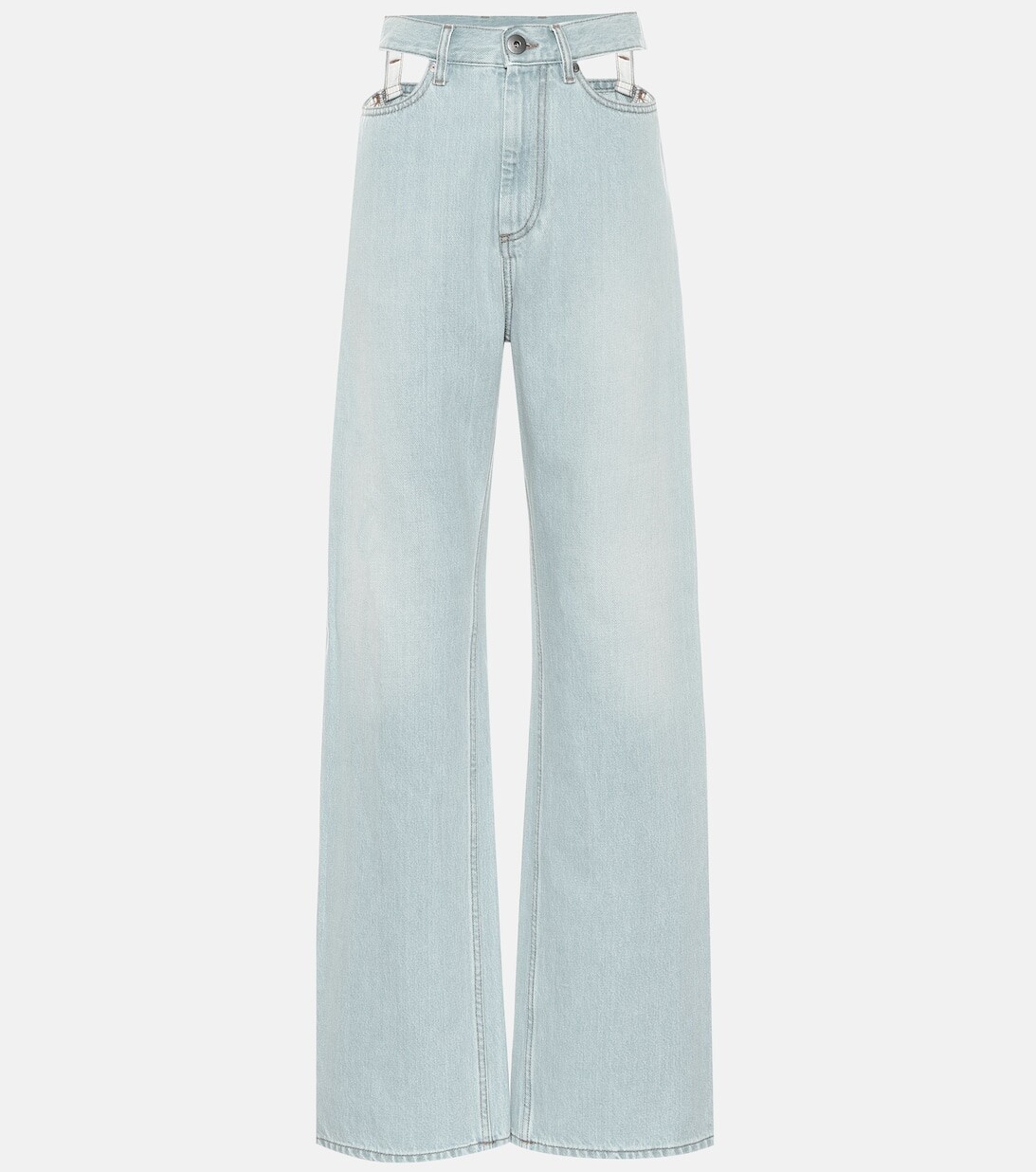 Широкие джинсы с высокой посадкой и вырезами MAISON MARGIELA, синий
Широкие джинсы с высокой посадкой и вырезами MAISON MARGIELA, синий