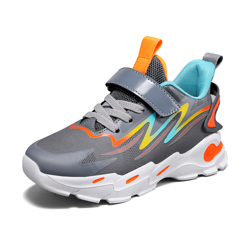 Кроссовки для бега для детей среднего с противоскользящей подошвой и амортизацией от ударов KUPE, серый 
Кроссовки для бега для детей среднего с противоскользящей подошвой и амортизацией от ударов KUPE, серый