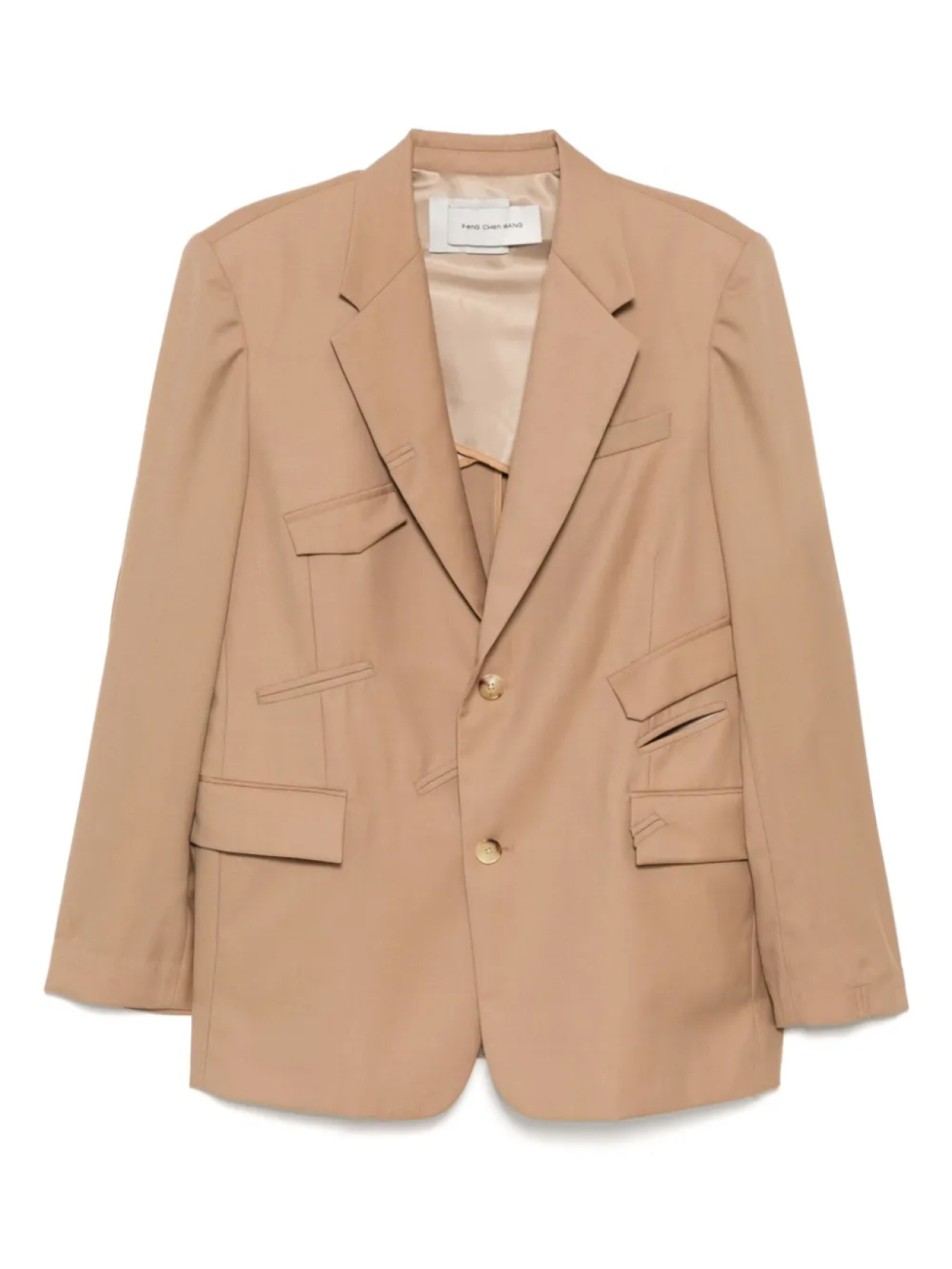 Блейзер на пуговицах от Feng Chen Wang, нейтральный
Блейзер на пуговицах от Feng Chen Wang, нейтральный