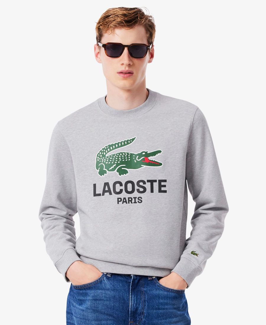Мужская толстовка с круглым вырезом и принтом под крокодила Lacoste, Gray
Мужская толстовка с круглым вырезом и принтом под крокодила Lacoste, Gray